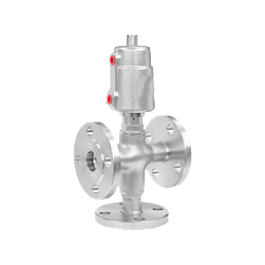 Flange Aluminum Three-way Angle Seat Valve