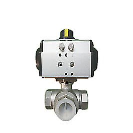 Pneumatic 3-Way Ball Valve